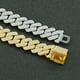thumbnail image 4 of 2 uds hip-hop pulsera de cadena cubana criptográfica de diamantes completos para hombres pulsera exagerada hipster accesorios de oro, 4 of 5