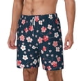 thumbnail image 2 of Gaeub Cherry Blossoms Mens Swim Trunks Stretch Beach Shorts Quick Dry for Men Swim Shorts Swimwear with Pockets- 3X-Large, 2 of 9