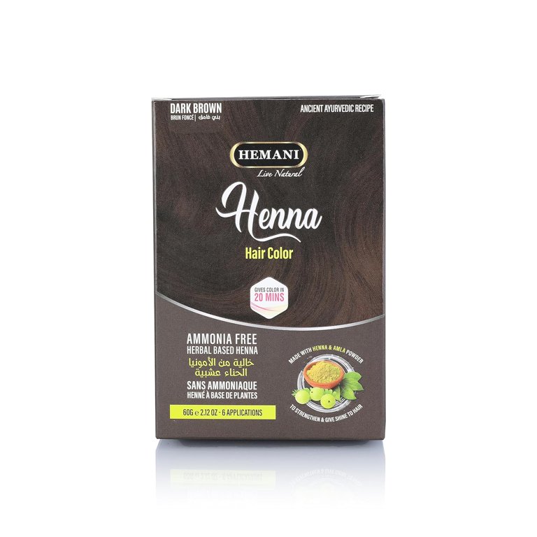 HEMANI Hair Henna Color 2.12 OZ (60g) 6 Applications, Colors in 20