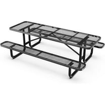 8ft commercial picnic table - Thermoplastic coated - Black