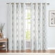 thumbnail image 2 of Cortinas Jinchan Boho de lino para sala de estar, 214 x 213 cm, color azul y crudo, 2 of 9