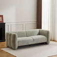 thumbnail image 5 of LifeSky 83\" Wave Sofa for Apartments: 900lb Capacity 3-Seater - Compact Boucle Fabric Sofa for Small Living Rooms & Bedrooms - Light Green Modern Curved Design, 5 of 11