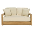 thumbnail image 5 of SAFAVIEH OUTDOOR COUTURE Montford 2-Seat Bench Natural Teak / Beige, 5 of 7