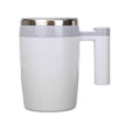 thumbnail image 1 of Inteprter Taza de café agitadora automática de acero inoxidable, taza de café duradera de acero inoxidable con capacidad de 380ML Juegos de servir café y té gris blanco, 1 of 6