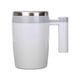 thumbnail image 1 of Inteprter Taza de café agitadora automática de acero inoxidable, taza de café duradera de acero inoxidable con capacidad de 380ML Juegos de servir café y té gris blanco, 1 of 6