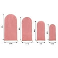 thumbnail image 3 of BalsaCircle 4 Rose Gold Fitted Metallic Spandex Round Top Wedding Arch Backdrop Stand Covers Set Wedding Party Events, 3 of 8