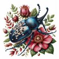 thumbnail image 1 of Bejeweled Beetle on a Bloom - Peinture Diamant DIY, 1 of 6