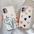 thumbnail image 2 of Para iPhone 14 13 12 Pro Case Heart Flowers Phone Case para iPhone 12 11 Pro Max 8 7 Plus X XS Max XR Marble Soft TPU Bumper Cover Tan Jianjun unisex, 2 of 2