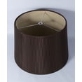 thumbnail image 2 of Urbanest Faux Silk Box Pleated Drum Lamp Shade, 12x14x10", Chocolate, 2 of 2