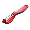 thumbnail image 2 of Pelador giratorio triangular con hoja dentada de acero inoxidable rojo, 2 of 6