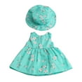 thumbnail image 2 of A-Waroom 1 Pcs 18 inch Doll Dress with Hat Flower Printed Cute Summer Dress for 18 inch Doll Girl, 2 of 4
