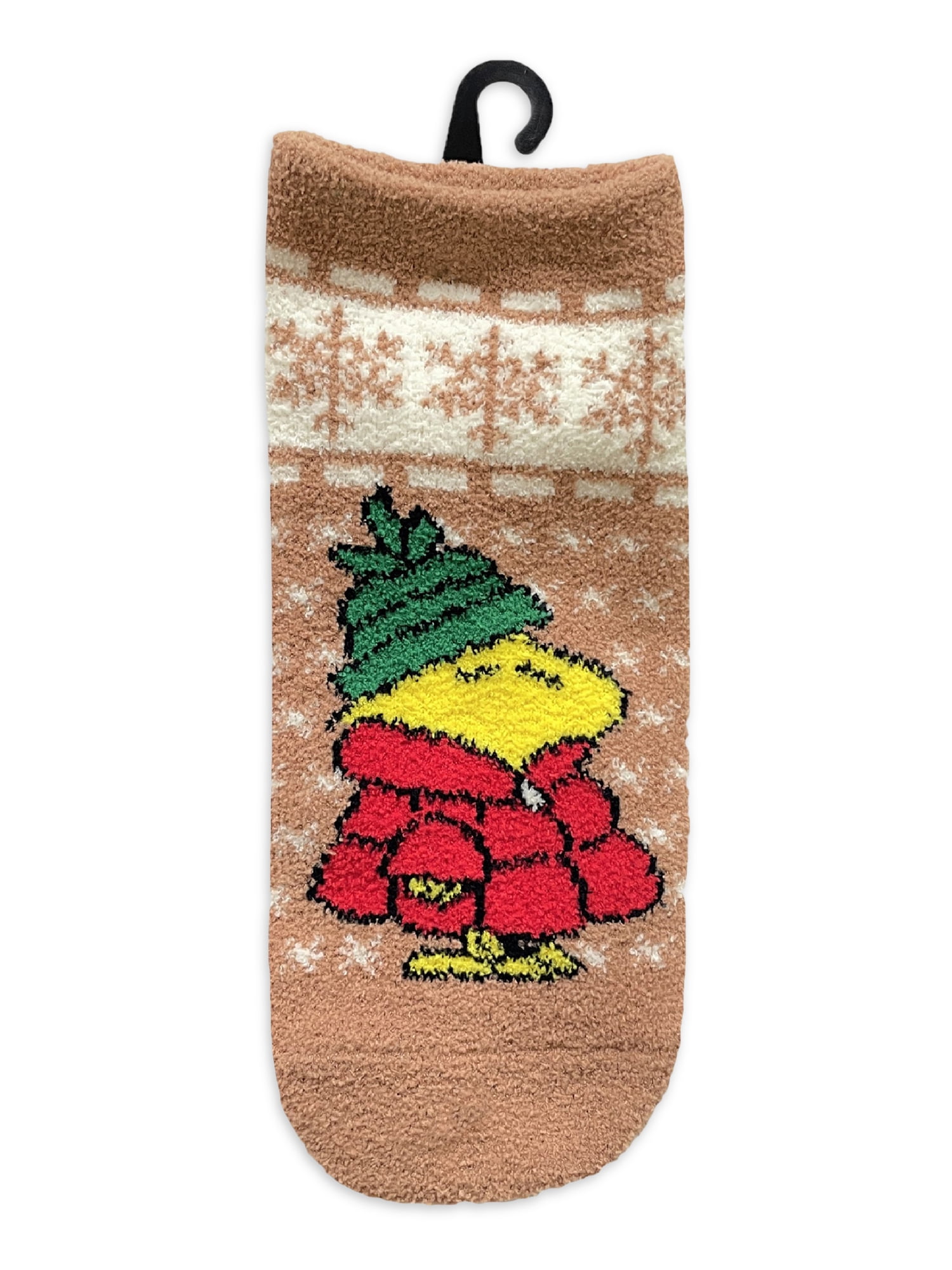 Peanuts Women’s Holiday Cozy No Show Socks, 3-Pack, Size 4-10
