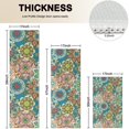 thumbnail image 4 of Multicolor Ethnic Floral Pattern Kitchen Rugs Sets Of 3,Kitchen Runner Rugs Non Skid Washable,Decorative Kitchen Floor Mats for Kitchen,Sink,Laundry,17"x30"+ 17"x47" + 17"x59", 4 of 6