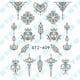 thumbnail image 2 of Soidarity Nail Art Flower Nail Stickers Decoración 3D DIY Mujeres Niñas Retro Moon Pendant Nail Decal Arte de uñas No.05 Soidarity MJ1201-05, 2 of 6