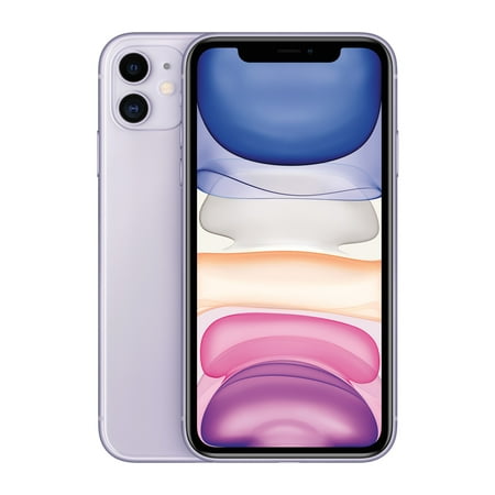 Straight Talk Apple iPhone 11, 64GB, Purple - Prepaid Smartphone