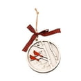 thumbnail image 4 of Colgante de madera navideño, accesorios artesanales, decoración navideña decorativa para árbol. 2 pájaros, 4 of 9