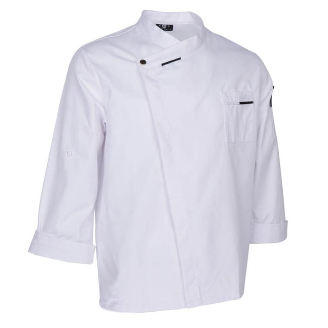 Unisex Chef Jackets Coat Long Sleeves Shirt Kitchen Uniforms White L