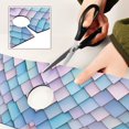 thumbnail image 6 of Yayeee Faucet Mat for Kitchen Sink 30" Diatomite Long Splash Guard Pad, Purple Art Pattern, 2 Pack, 6 of 7
