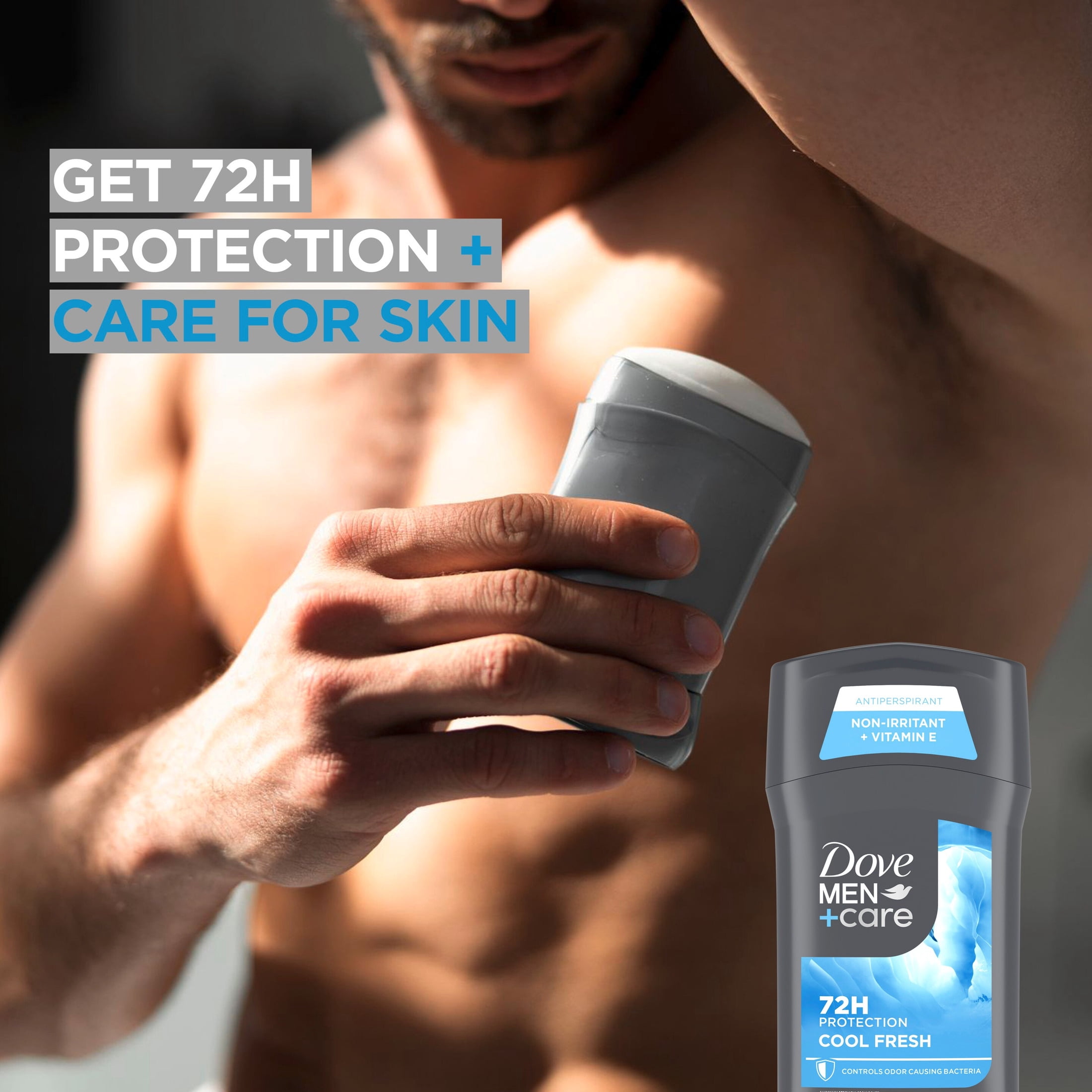 Dove Men+Care Antiperspirant Deodorant For A Long-Lasting Aqua Scent Cool Fresh With 72H Protection ,2.6 oz