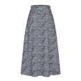thumbnail image 4 of qolati Women's Boho Midi Skirt 2023 Casual Floral Print Side Split A-Line Skirt Trendy High Waist Pencil Skirts for Casual, Party, Beach, 4 of 7