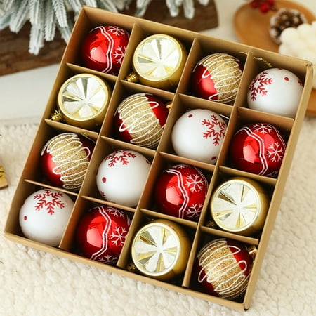 

Christmas Ball Christmas Tree Hanging Rattan Small Colored Ball Pendant 6cm/2.36in Electroplating Shaped Drop Ball