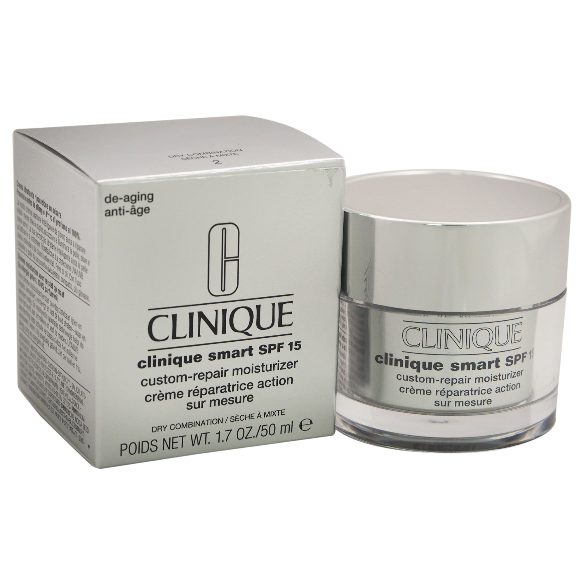 soep opgroeien oosters Clinique Smart Custom-Repair Moisturizer SPF 15 - Dry Combination by  Clinique for Women - 1.7 oz Moisturizer - Walmart.com