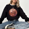 thumbnail image 4 of Basketball Faux Glitter Sweatshirt for Women Trendy Girly Baseketball Player Pullover Black Sweatshirt Adult Large, 4 of 4
