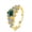 Gold-Green Moissanite, variant on Apaison Luxury 1 Carat Moissanite Gold Plated Wedding Rings for Women - Engagement Anniversary 925 Sterling Silver Jewelry Gift