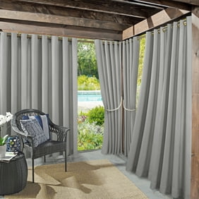 Sun Zero Sailor Indoor/Outdoor UV Protectant Room Darkening Grommet Curtain Panel