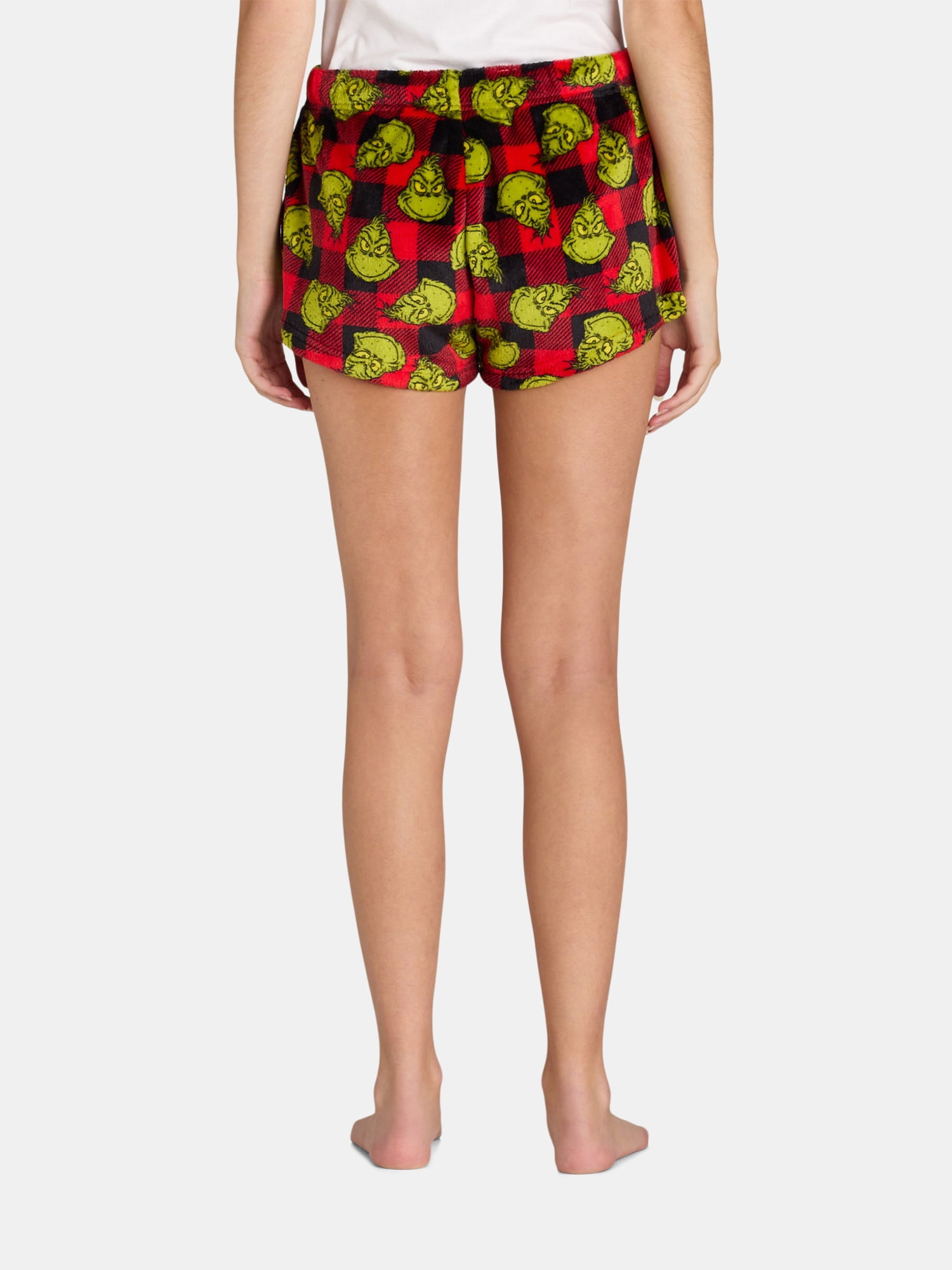 Grinch Women's Plush Sleep Shorts, 2-Pack, Sizes XS-3X