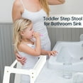 thumbnail image 3 of 4 in 1 Kitchen Helper Toddler Step Stool, Wooden Learning Tower with Whiteboard and Safety Rail, Anti-Slip Protection, Kids Standing Tower for 1.5 to 5 Years Old, Kitchen Counter Bathroom Sink, 3 of 7