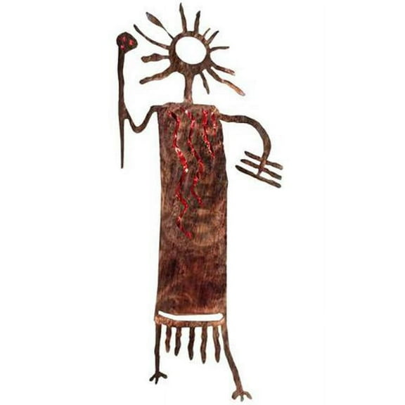 7055 817865020391 Petroglyph Ted Metal Wall Art, Red