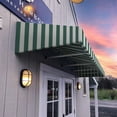 thumbnail image 5 of Awntech 5.38 Ft New Yorker Fixed Awning Canopy with Rigid Valance (64.5in x 31in x 24in), Forest/White Stripe, 5 of 5