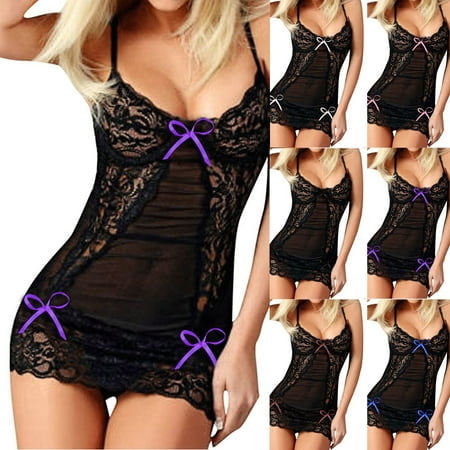 

Utoimkio Women s Sleepwear Satin Nightgown Babydoll Lingerie Dress Mini Slip Chemise Nightwear