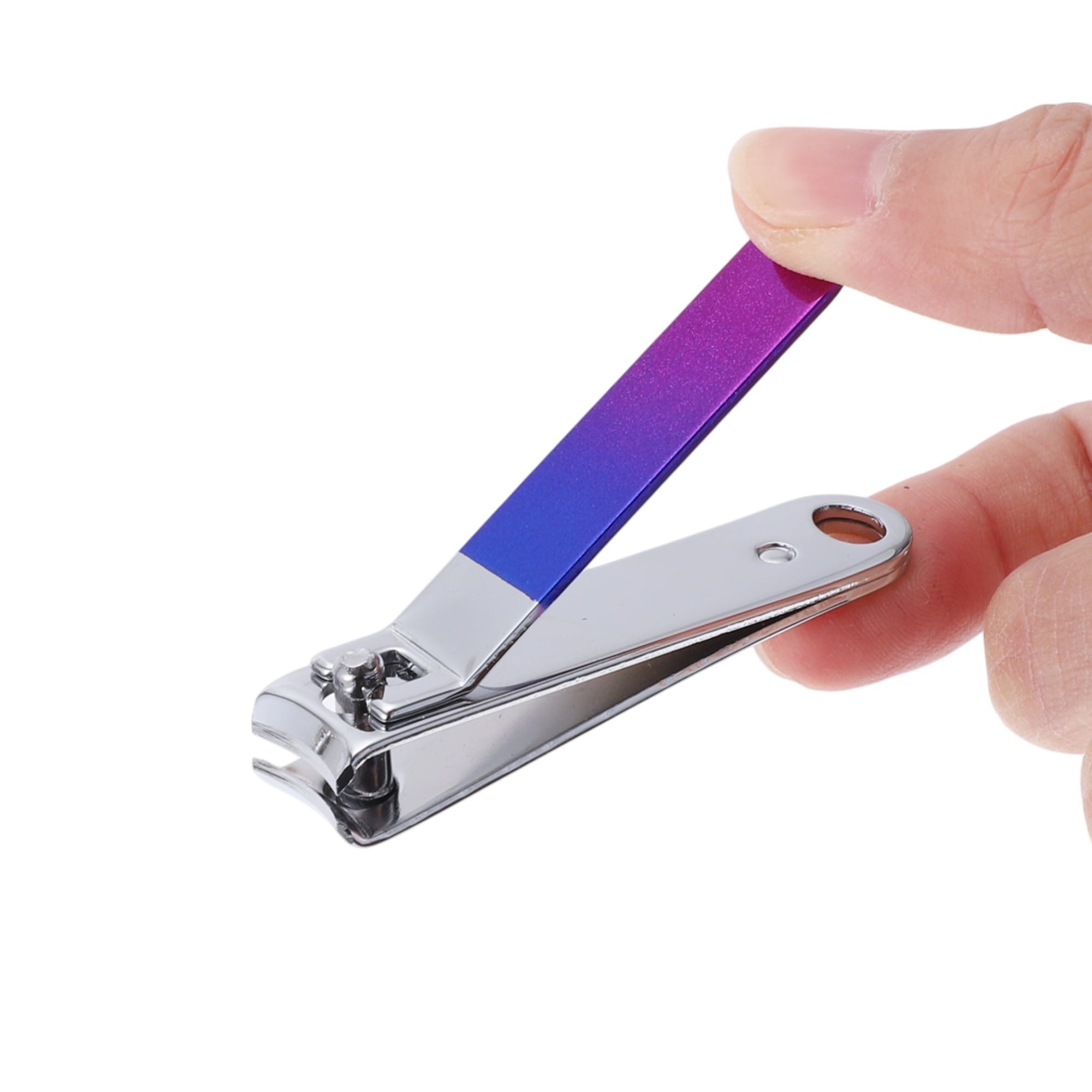 Unique Bargains Fashion Nail Clipper Kit 2.24"x 0.47"x 0.59" Blue, Purple 18pcs
