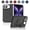 Black, variant on Kryonix for iPhone Duo Case with 360° Rotating Ring Kickstand,Compatible with MagSafe, Built-in Screen Protector Spring Hinge Protection, Carbon Fiber Texture Anti-Fingerprint Back,Black