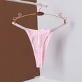 thumbnail image 4 of Xijirk Panties for Women,Low Rise Thong Panties Glossy Sheer Lace Trim Comfortable Stretchy Soft Underwear for Daily Wear,Womens Underwear,Pink,S, 4 of 4