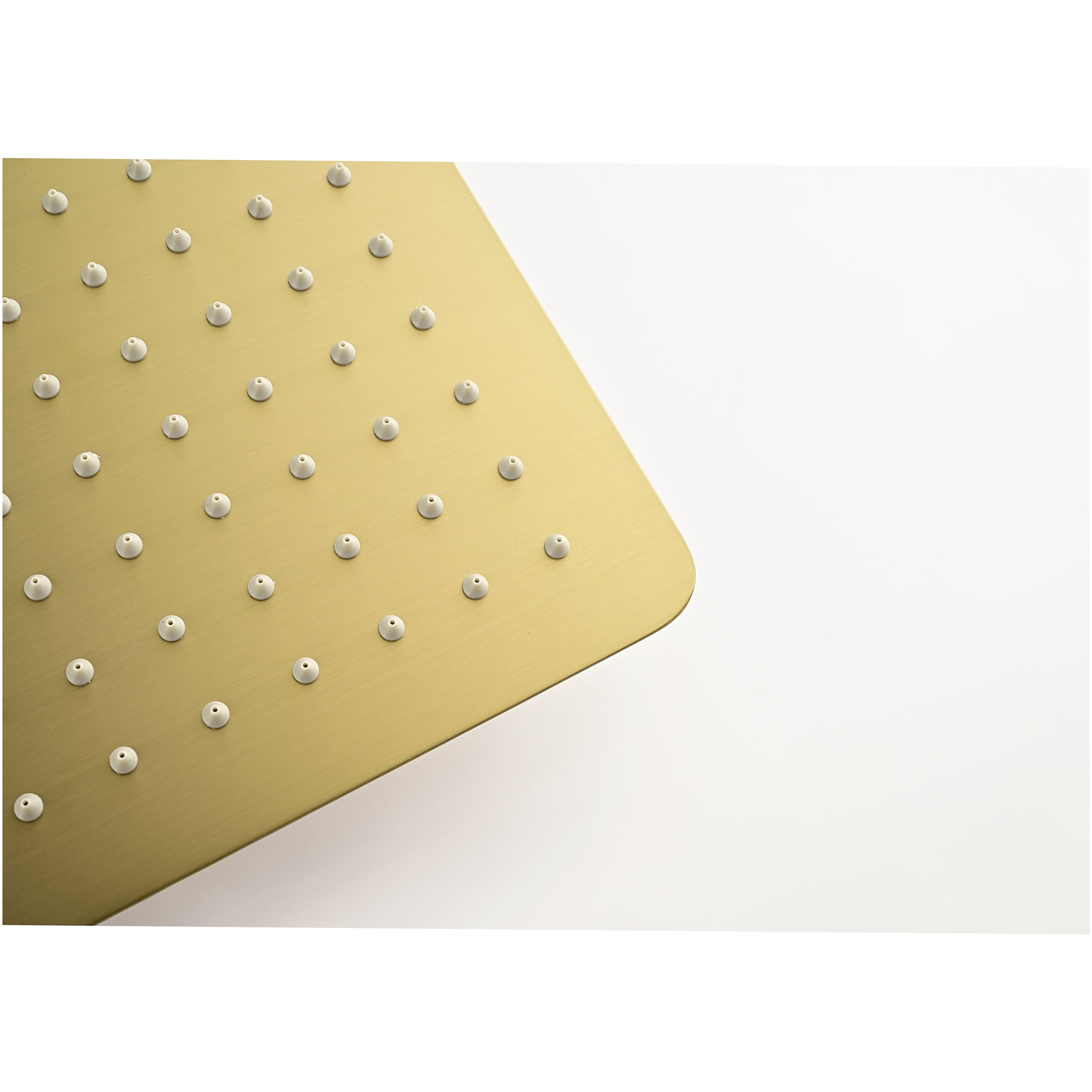 JERFIT 16 Inch Luxury Square Rain Shower Head, Brushed Gold Stainless Steel, High Pressure Rainfall Showerhead with Self-Clean Nozzles