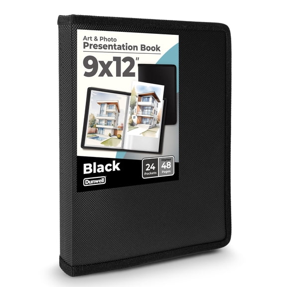Dunwell 9x12 Art Portfolio Book, Black