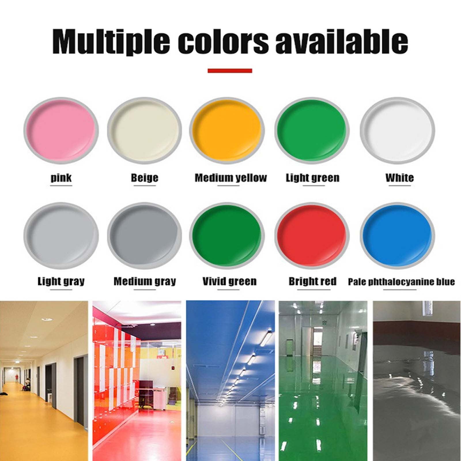 Quick-Dry Anti-Slip Water-Based Floor Paint, 500ml Golden Silk Epoxy Water-Based Floor Paint,Waterproof and Non-Slip, for Concrete, Wood, Tile and Metal
