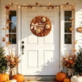thumbnail image 4 of Fall Thanksgiving Wooden Wreath Sign Flat Printed Maple Pumpkin Harvest Wall Decor 11.8 Inch for Front Door Porch Window Mantel Indoor Outdoor, 4 of 6