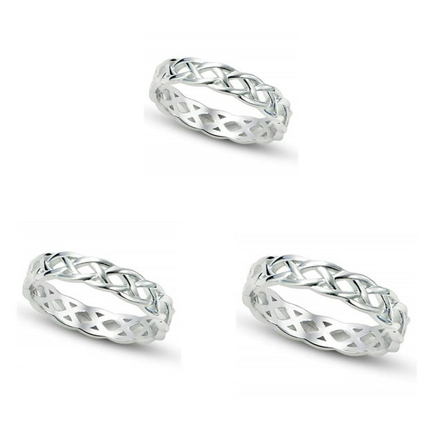 Guardurnaity Alianza de boda de plata esterlina Vintage apilable y elegante Anillos simples apilables clásicos elegantes Ropa, zapatos y accesorios Miscelánea No.2 6