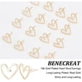 thumbnail image 4 of 16 pendientes de latón chapados en oro de 18 quilates, pendientes de latón con forma de corazón, pendientes sencillos de corazón calado y 40 tapones de plástico para los oídos., 4 of 9