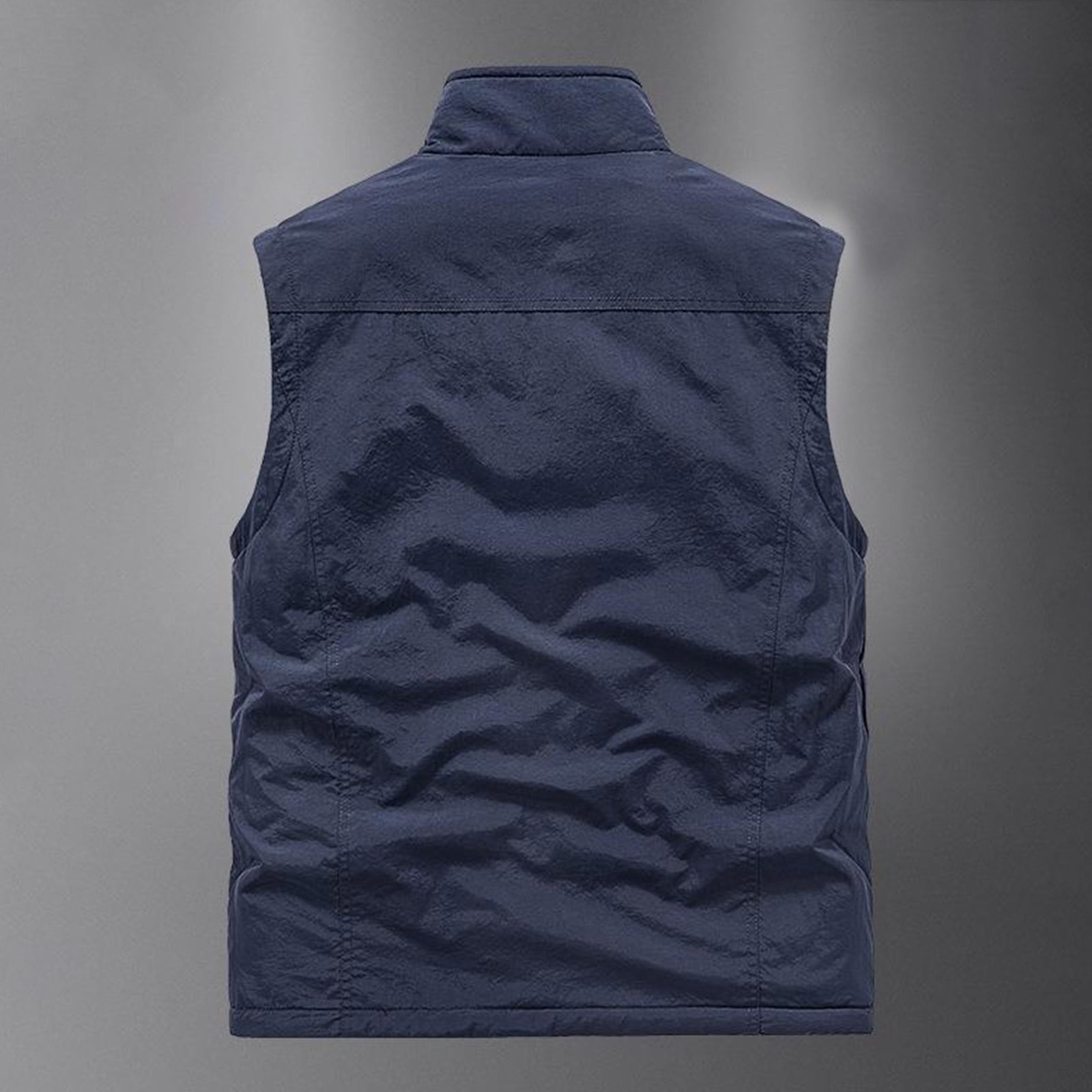 Men's Windproof Vest Outerwear Lightweight Warm Fleece-Lined Softshell Sleeveless Jacket with Zip Pockets for Golf Hiking Sports Running