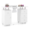 thumbnail image 1 of Gymax Manicure Table Nail Desk w/ Electric Dust Collector 3 Dust Bags Wrist Rest White, 1 of 10