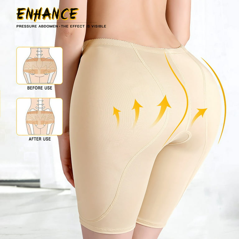LowProfile Shapewear for Women Tummy Control Plus Size Butt Pads Bigger  Butt Hip Pads Hip Enhancer Upgraded Sponge Padded Butt Lifter Panties Body  Shaper Shorts Beige L 