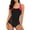Red-Bla, variant on Alove Women's Quick Dry One Piece Athletic Swimwear Hollow Out Colorblocked Sport Bath Suit