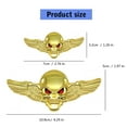 thumbnail image 5 of ZYHARUKO 3D Skeleton Skull Wing Emblems Metal Badge Car Badge Sticker Car Grill Body Trunk Fenders Badge Sticker Decal, 5 of 19