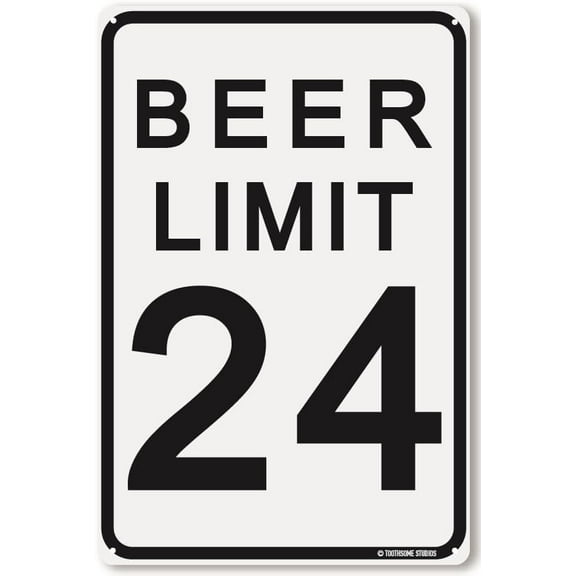 Beer Limit 12" x 8" Tin Funny Traffic Sign Man Cave Decor Garage/Bar/Beer Sign Dorm Room Decor