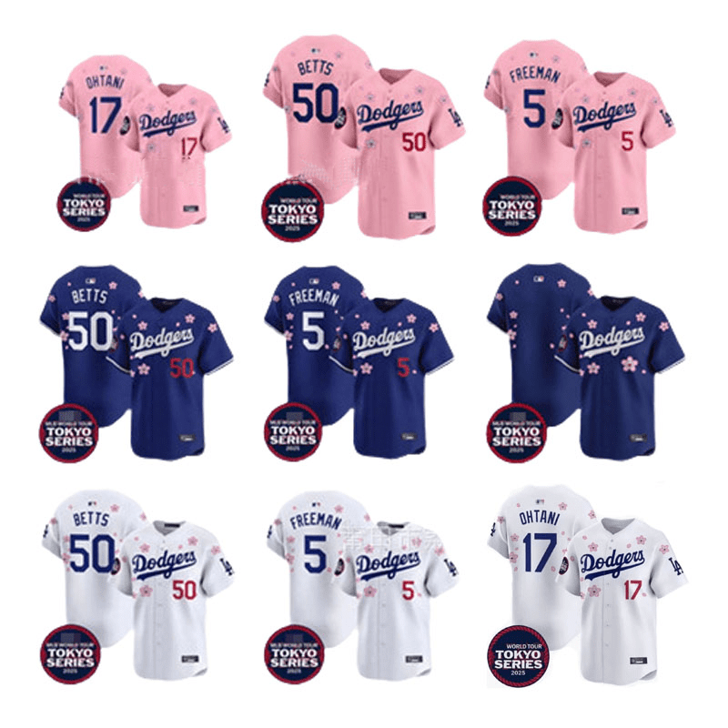 ZIORGSHF Men's And Women's New Los Angeles Dodgers Cherry Blossom